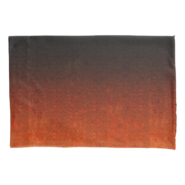 Fallende Orange- und Schwarz-Glitzer-Gradient Kissenbezug (Vorderseite)
