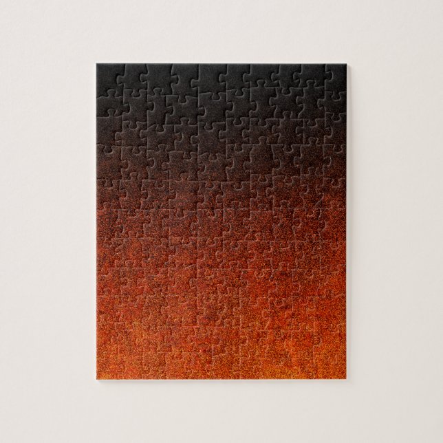 Fallende Orange- und Schwarz-Glitzer-Gradient Puzzle (Vertikal)