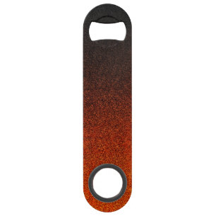 Fallende Orange- und Schwarz-Glitzer-Gradient Speed Flaschenöffner
