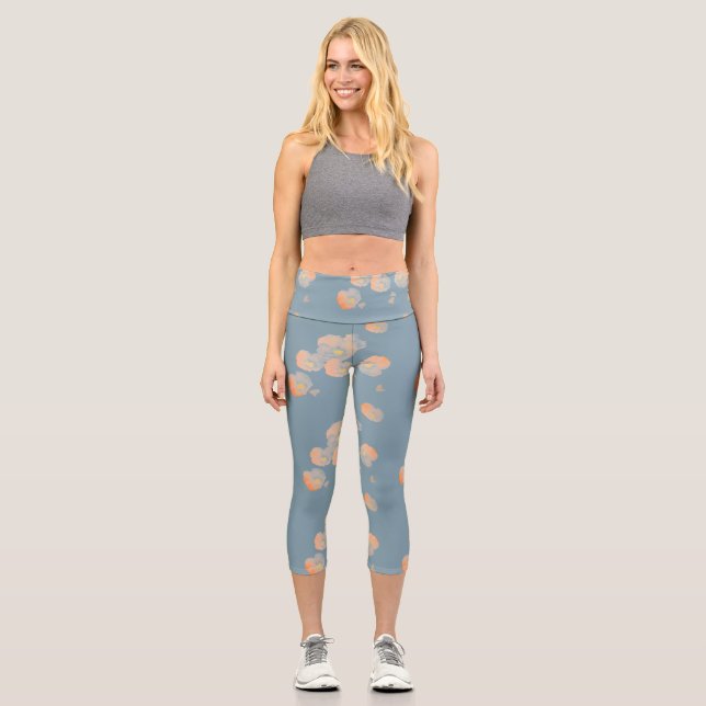 Fallende Petalen Capri Leggings (Vorderseite)