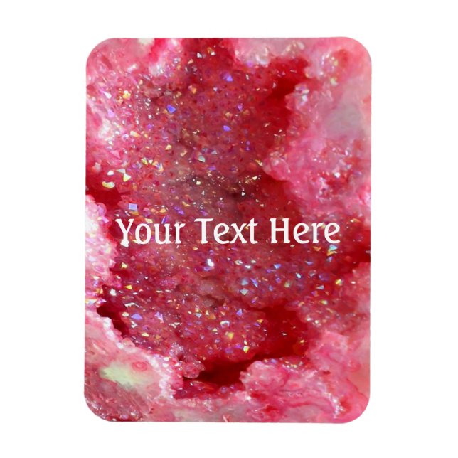 Fallende rosa Fee Crystals Magnet (Vertikal)