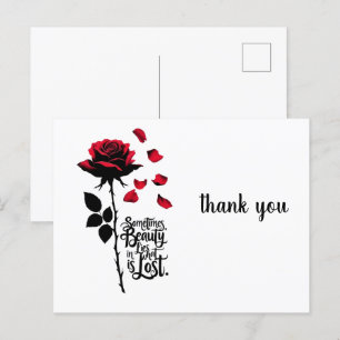 fallende Rose Postkarte