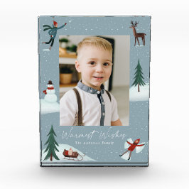 Fallende Schnee Whimsikale Weihnachten Fotoblock