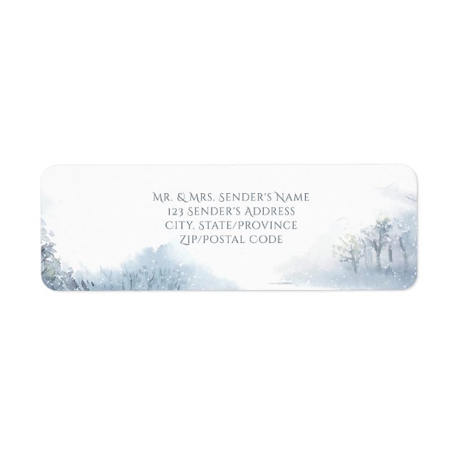 Fallende schneeblaue und weiße Hochzeit (Vorne)