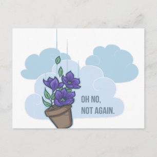 Fallende Schüssel Petunias Postkarte
