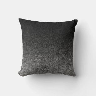 Fallende Silber- und Schwarz-Glitzer-Gradient Kissen