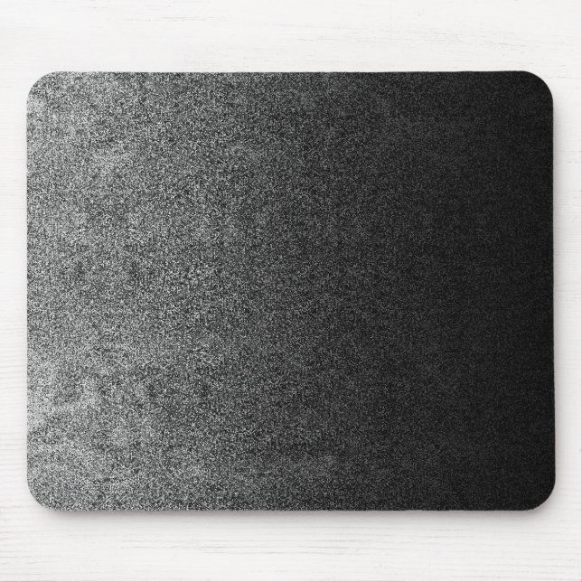 Fallende Silber- und Schwarz-Glitzer-Gradient Mousepad (Vorne)