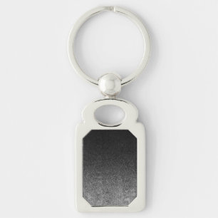 Fallende Silber- und Schwarz-Glitzer-Gradient Schlüsselanhänger
