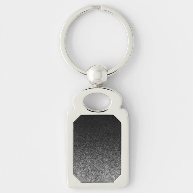 Fallende Silber- und Schwarz-Glitzer-Gradient Schlüsselanhänger (Vorderseite)