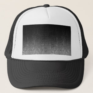 Fallende Silber- und Schwarz-Glitzer-Gradient Truckerkappe