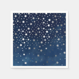 Fallende Silberstars Celestial Serviette