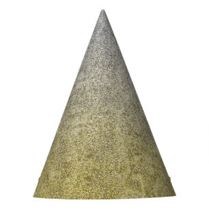 Fallende Silver & Gold Glitzer Gradient Partyhütchen