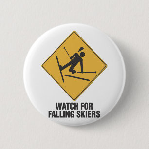 Fallende Skifahrer Button