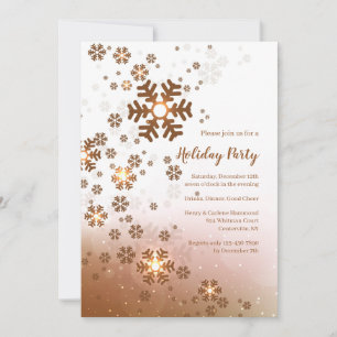 Fallende Snow Holiday Party Einladung