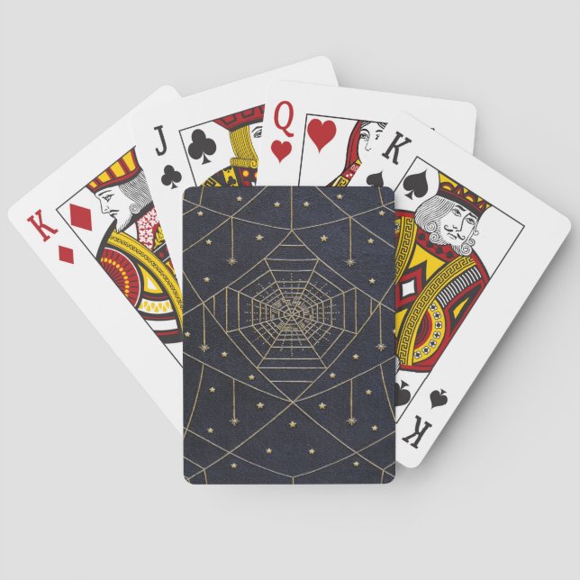 Fallende Spider Seidenstars Spielkarten (Rückseite)