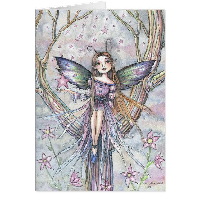 Fallende Star Fairy Blank Card von Molly Harrison (Vorne)