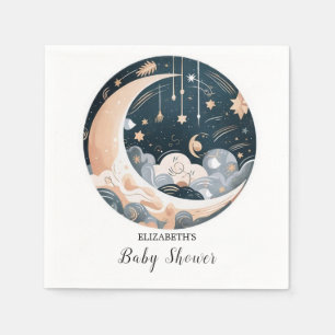 Fallende Sterne Nebula Stars Babydusche Serviette