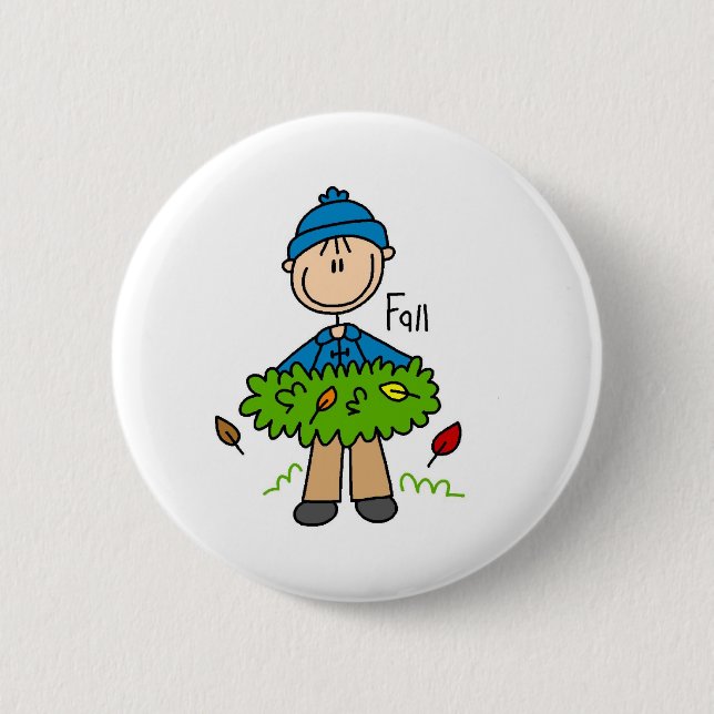 Fallende Stockfigur-Taste Button (Vorderseite)