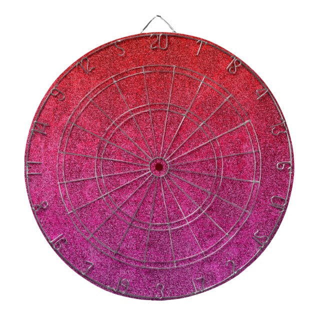 Fallende Valentine Glitzer Gradient Dartscheibe (vorne)