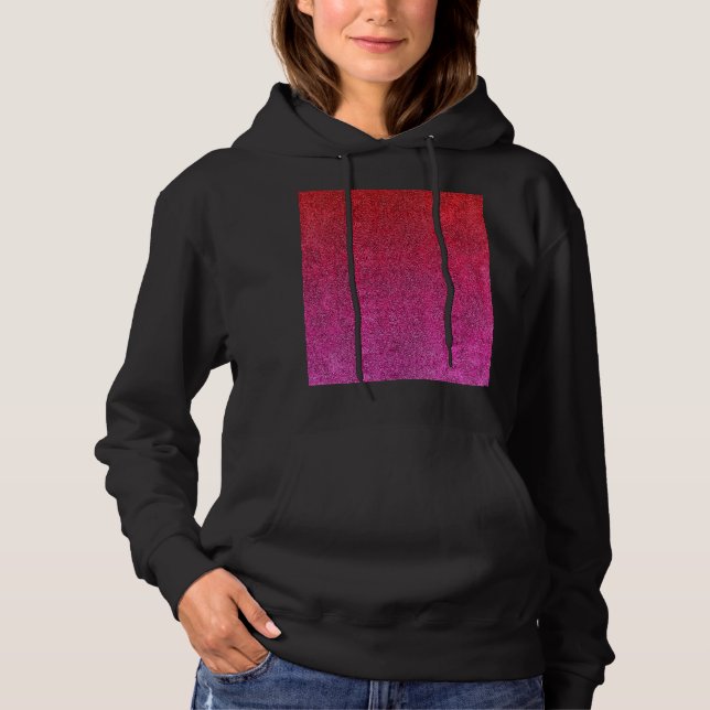 Fallende Valentine Glitzer Gradient Hoodie (Vorderseite)