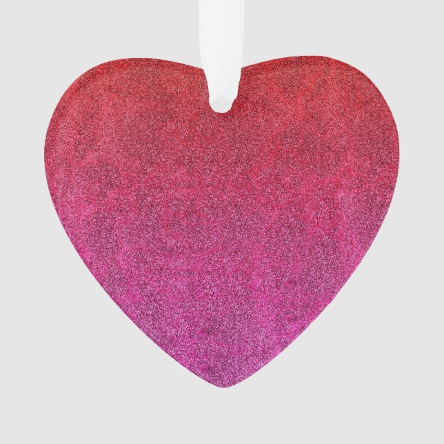 Fallende Valentine Glitzer Gradient Ornament (Vorderseite)