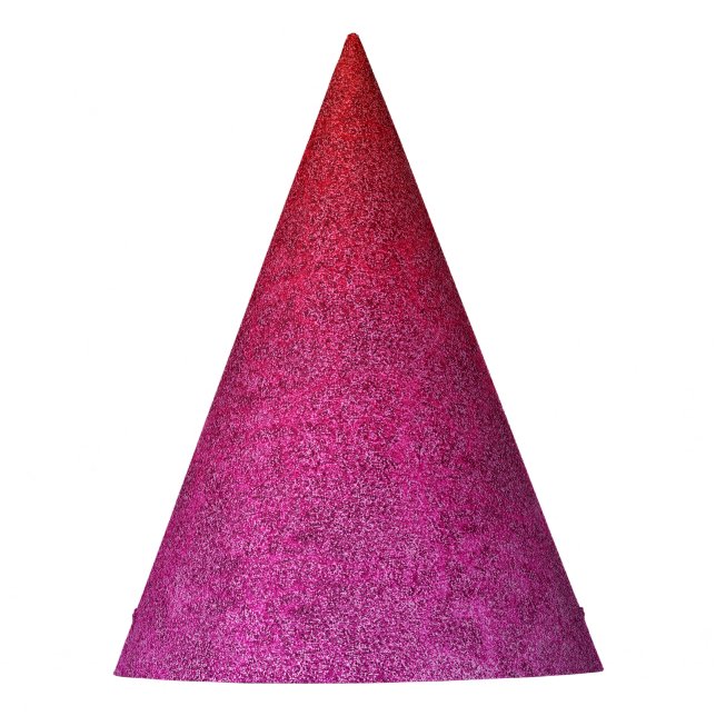 Fallende Valentine Glitzer Gradient Partyhütchen (Vorderseite)
