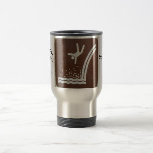 Fallende Wasserfallwanderer-Reise-Tasse Reisebecher
