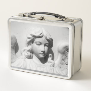 Fallender Engel in Trauer Metall Lunch Box