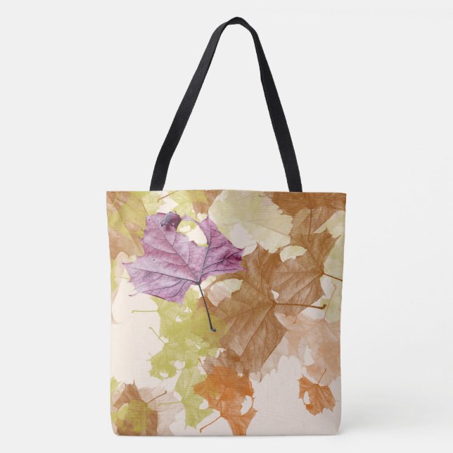 "fallender Herbst verlässt" ganz über Druck TASCHE (Vorderseite)