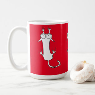 FALLENDER KATER ROTER KATZEN BECHER KAFFEETASSE