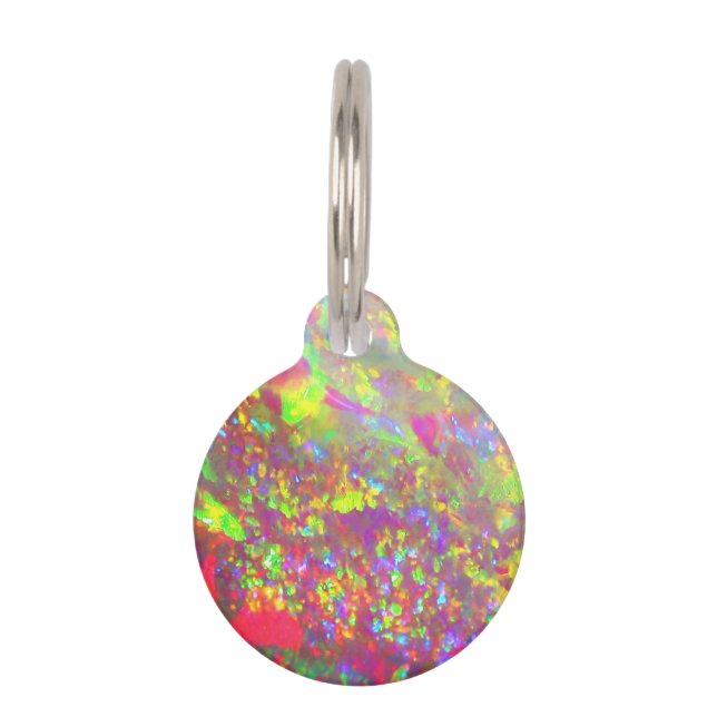 Fallender Regenbogen-Brasilianischer Opal Haustiermarke (Vorderseite)