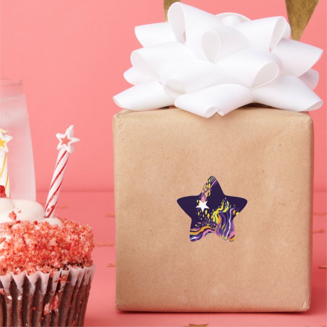 Fallender Stern. Stern-Aufkleber (Party)