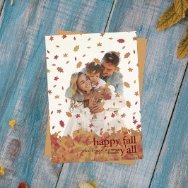 FALLENDES BLÄTTER FOTO FEIERTAGSKARTE