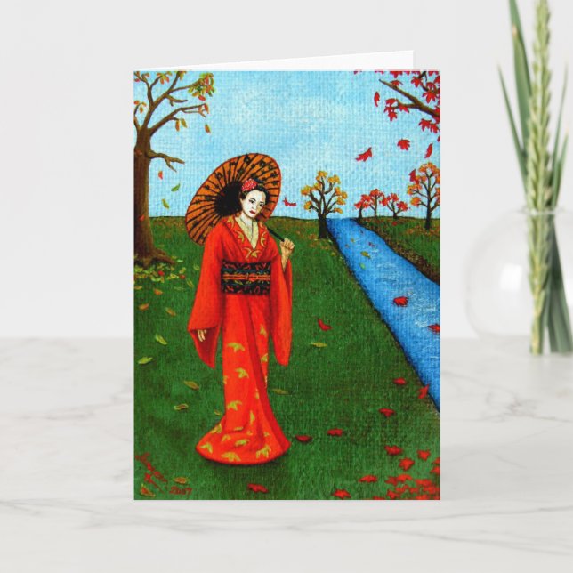 "Fallendes Blätter " Karte (Vorderseite)