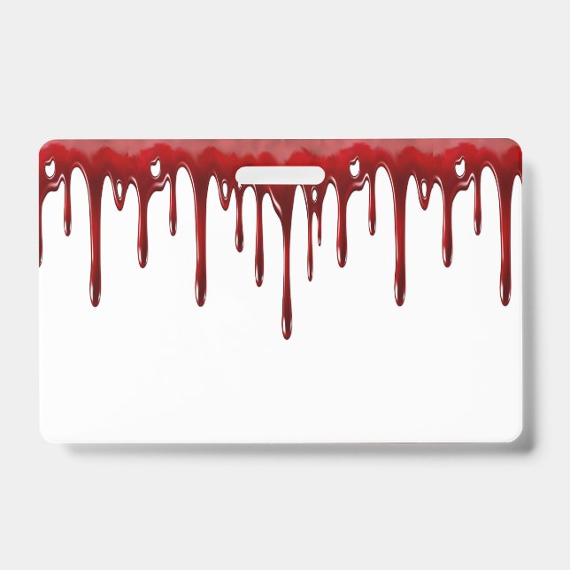 Fallendes Blut tropft Ausweis (Vorderseite)