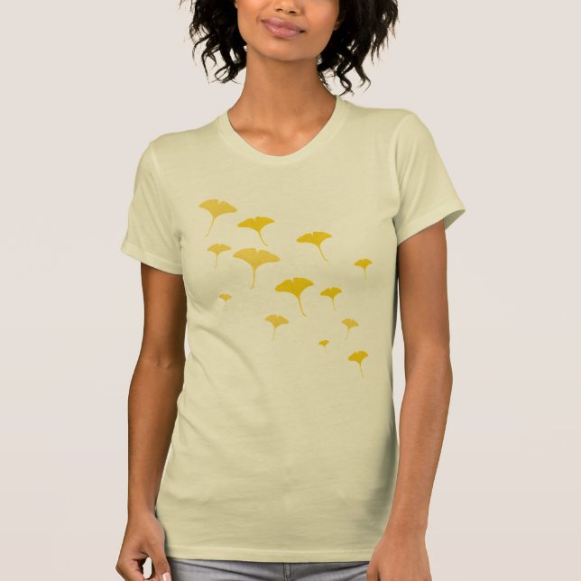 Fallendes Ginkgo-Blätter T-Shirt (Vorderseite)