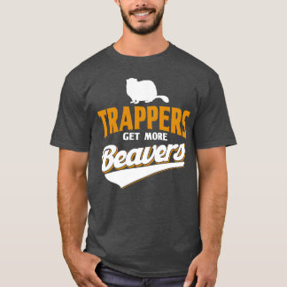 Fallensteller bekommen mehr Biberfänger Jäger 70er T-Shirt