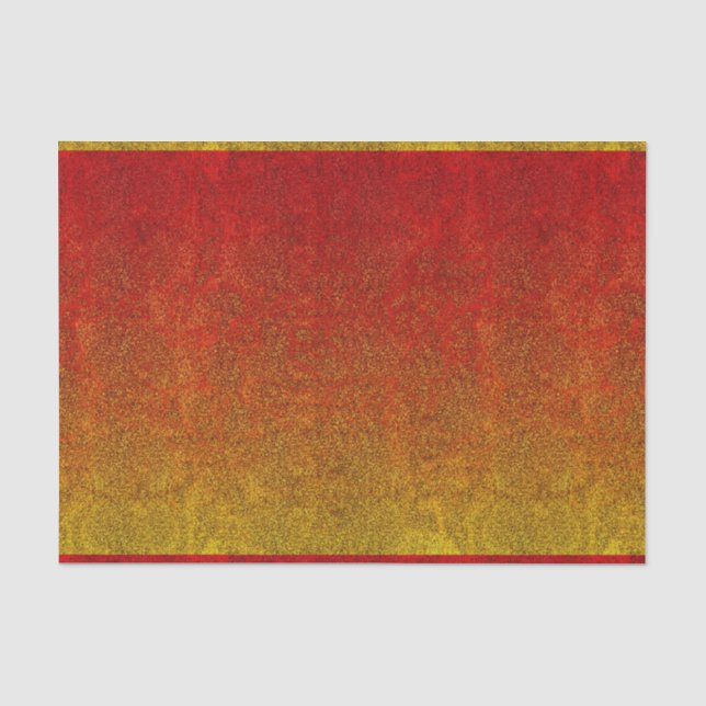 Fallflame-Glitzer-Gradient Seidenpapier (Vorderseite)
