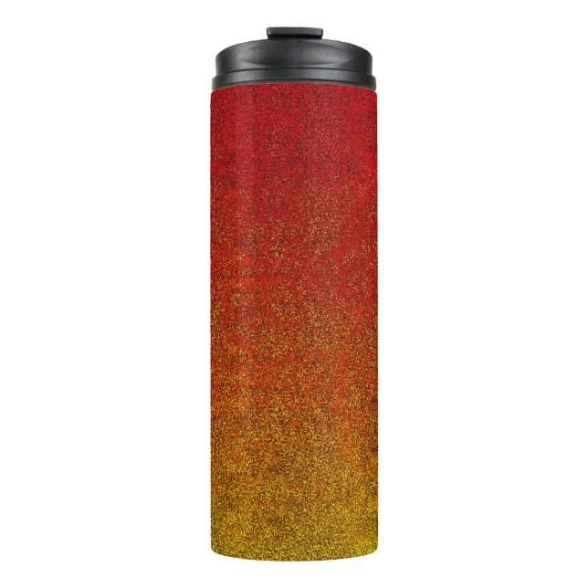 Fallflame-Glitzer-Gradient Thermosbecher (Vorderseite)