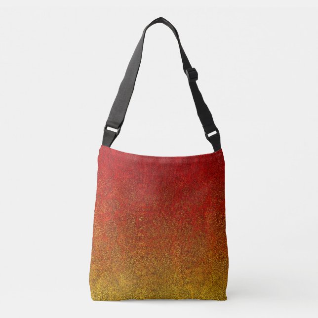 Fallflame-Glitzer-Gradient Tragetaschen Mit Langen Trägern (Vorderseite)