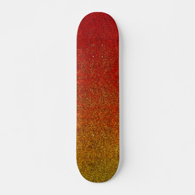 Fallflamme Glitzer-Gradient Skateboard (Vorne)