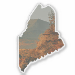 Fallfoliage auf Katahdin auf Maine-Aufkleber Aufkleber