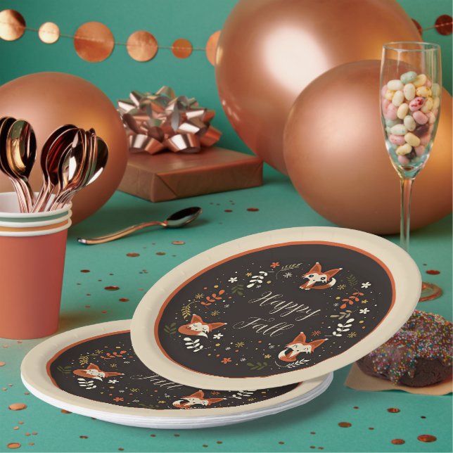 Fallfüchse mit benutzerdefinierbaren Tellern für P Pappteller (Multi)