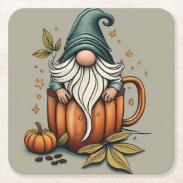 Fallgnom-Untersetzer Rechteckiger Pappuntersetzer