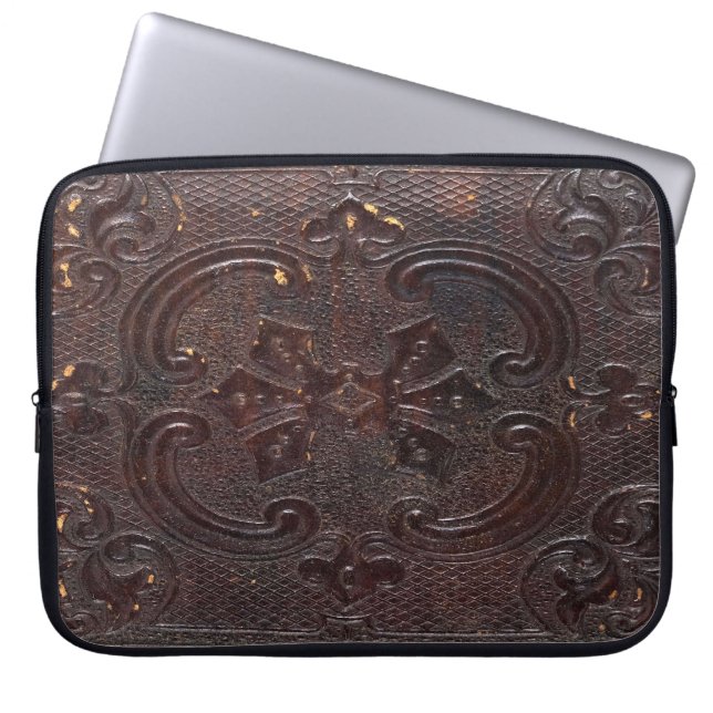 Falling Acient Leather Book Laptopschutzhülle (Vorderseite)