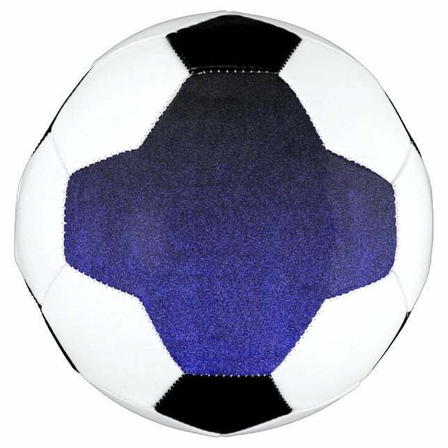 Falling Blue & Black Glitzer Gradient Fußball (Vorderseite)
