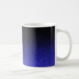 Falling Blue & Black Glitzer Gradient Kaffeetasse