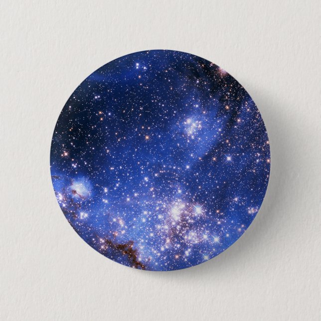 Falling Blue Embrionic Stars Button (Vorderseite)