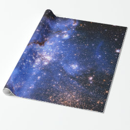 Falling Blue Embrionic Stars Geschenkpapier