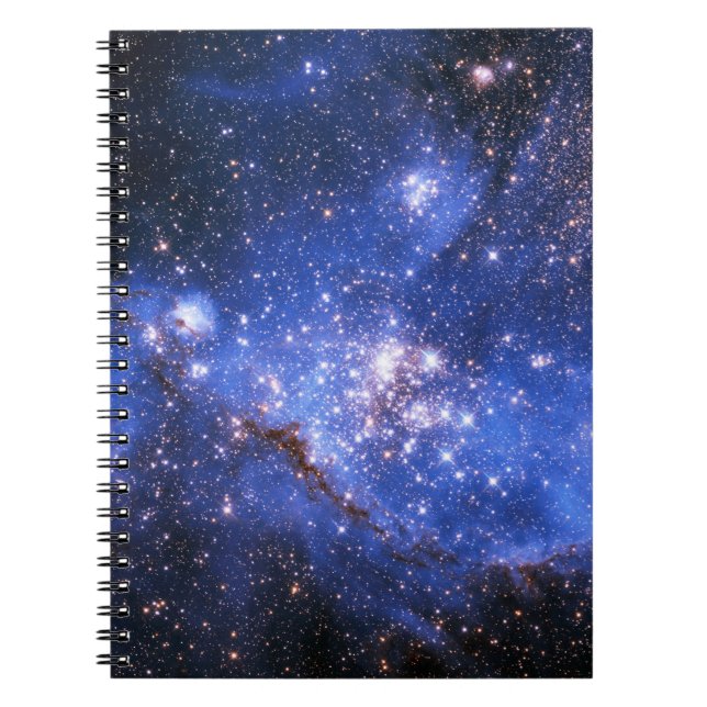 Falling Blue Embrionic Stars Notizblock (Vorderseite)